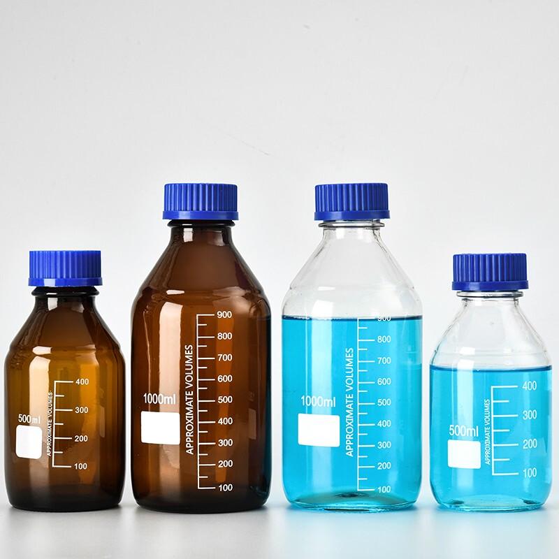 Kereicai Graduated Threaded Glass Reagent Bottle