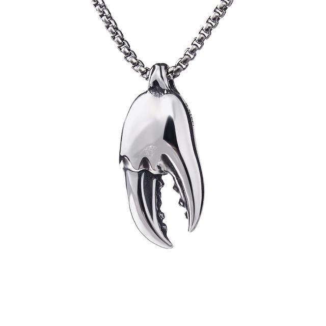 

Простое ожерелье с клешнями краба, подвеска для мужчин и женщин, модное ожерелье с клешнями лобстера из нержавеющей стали, панк-хип-ювелирное украшение в подарок 70cm