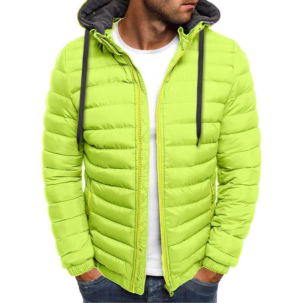 Men's Winter Zipper Warm Down Hoodie Jacket Packable Light  Coat