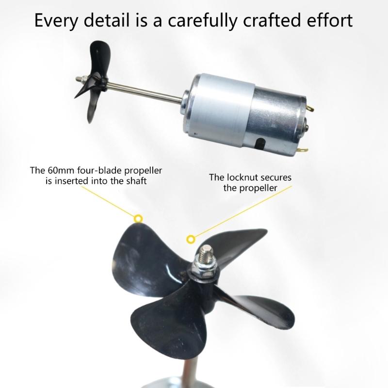 Thread Long Shafts Motors 12V Voltages Double Propellers for Efficient Boats Propulsions Strong 8kg/cm
