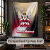 Wall Tapestry Poland Football Print Custom Name Text Wall Hanging Home Decor