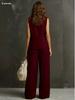 2026 European-American Linen Summer Set: Sleeveless Vest + Wide-Leg Pants - Gentle, Effortless Style