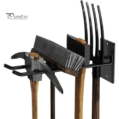 Wall Mounted Storage Rack 150lbs Load-capacity Double Hook Design Anti-Rust Coating Easy Installation Tools Hanger