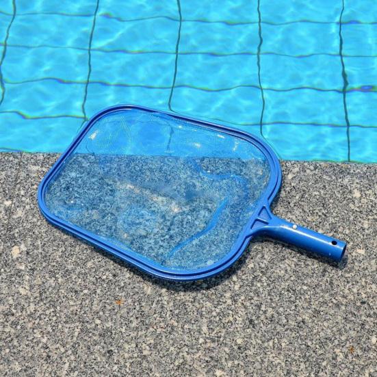 Swimming Pool Leaf Skimmer Net with Solid Plastic Frame Heavy Duty Spas Hot Tubs Fountains Fine Mesh Cleaning Net Pool Accessories