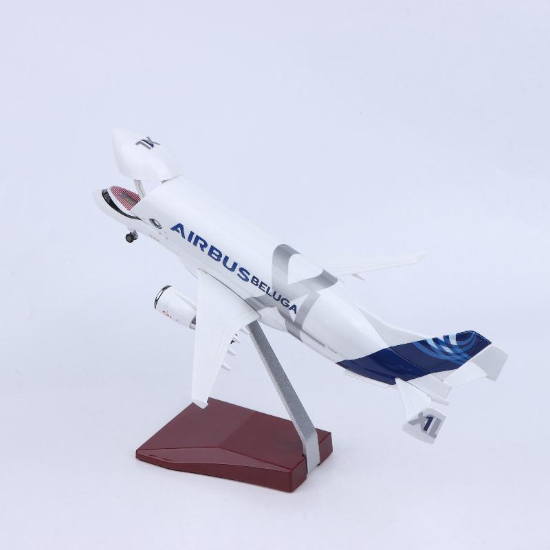 1 Set 30Cm 1:180 Scale Diecast Resin Aircraft Metal Model A330 Beluga Airways Airplane Jet Openable Cargo Bay With Base Display