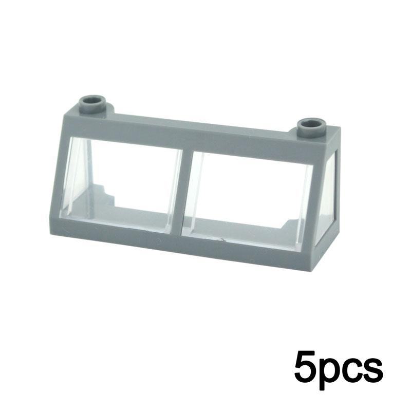 Train Windshield for Bricks Parts 5PCS Building Blocks 13760 + 13569 2X6X2 Frame DIY Educational Construction Christmas Gift Toy