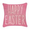 Easter Decorative Pillowcase, Happy Easter Pink