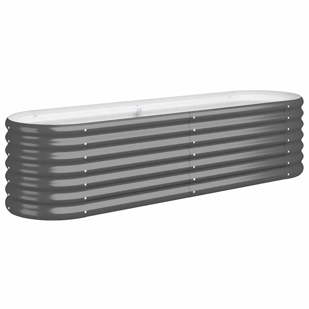 Raised Garden Bed Galvanized Steel 152 X 40 X 36 Cm Anthracite Grey