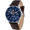 Competizione Blue Leather Brown Gents Quartz Watch with Date R8851100004
