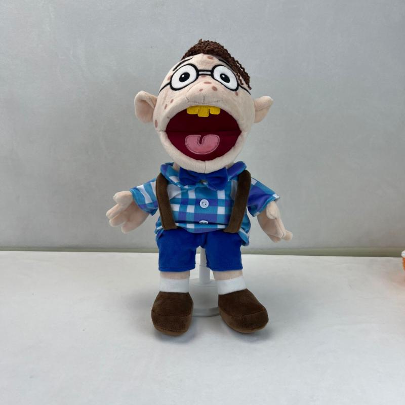 Anime Jeffy Friends Hand Puppet Cartoon Plushie Toy Soft Cartoon Funny Finger Puppet Toy for Brithday Party Toys