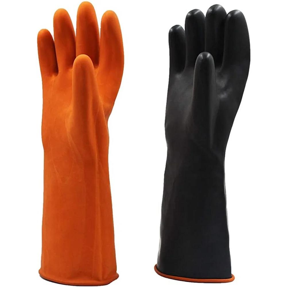 1pair  Cleaning Gloves Latex Fingers Crubbing Rubber Kitchen Dishwashing Kitchen Tools Washing Scrub Silicone Gloves Black New