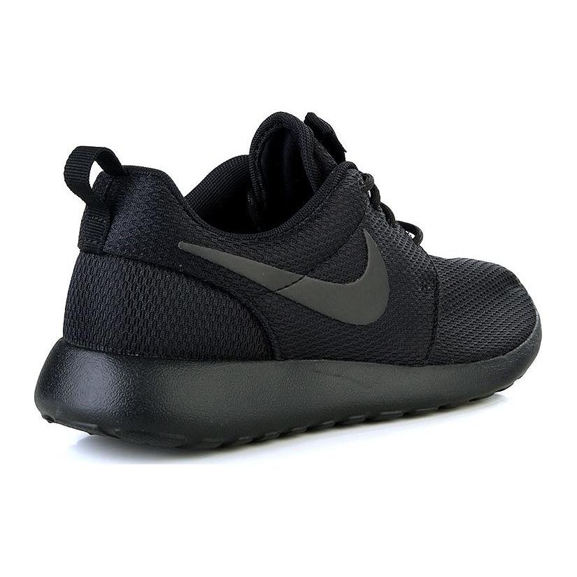 New Nike Roshe Run Triple Black Women's 511882-096