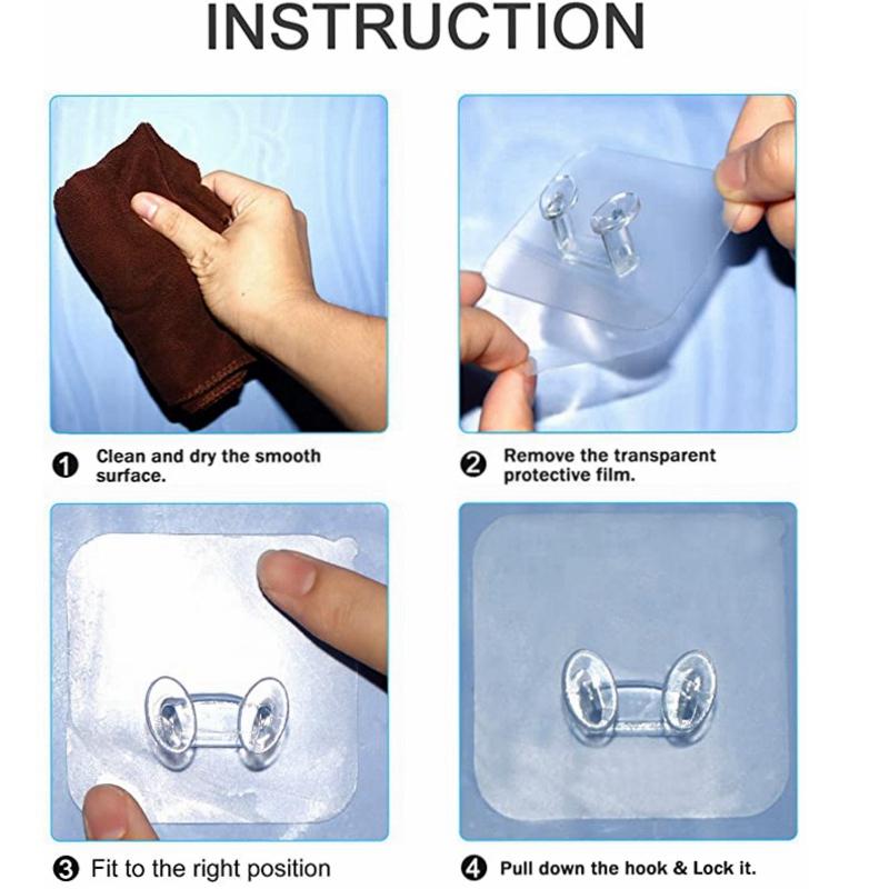 10 szt. Haczyk do przechowywania na ścianie Bez wiercenia Uchwyt na gniazdko wtykowe Kuchnia Ukryty haczyk Samoprzylepny wieszak na ścianę Łazienka