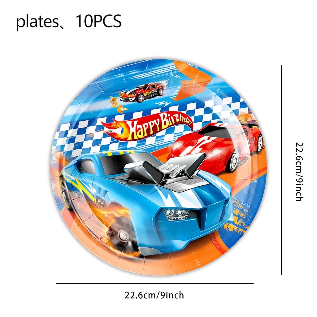 Boy Car Birthday Decoration Set Party Supplies Wheels Birthday Party Theme Cup Plate Napkin Tableware Banner Ballon Deco For Kid
