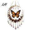 Stained Glass Style Suncatchers Acrylic Flower Bird/Butterfly Crystal Sun Catcher Decorative Hanging Ornament for Window Living Catcher Room Bedroom
