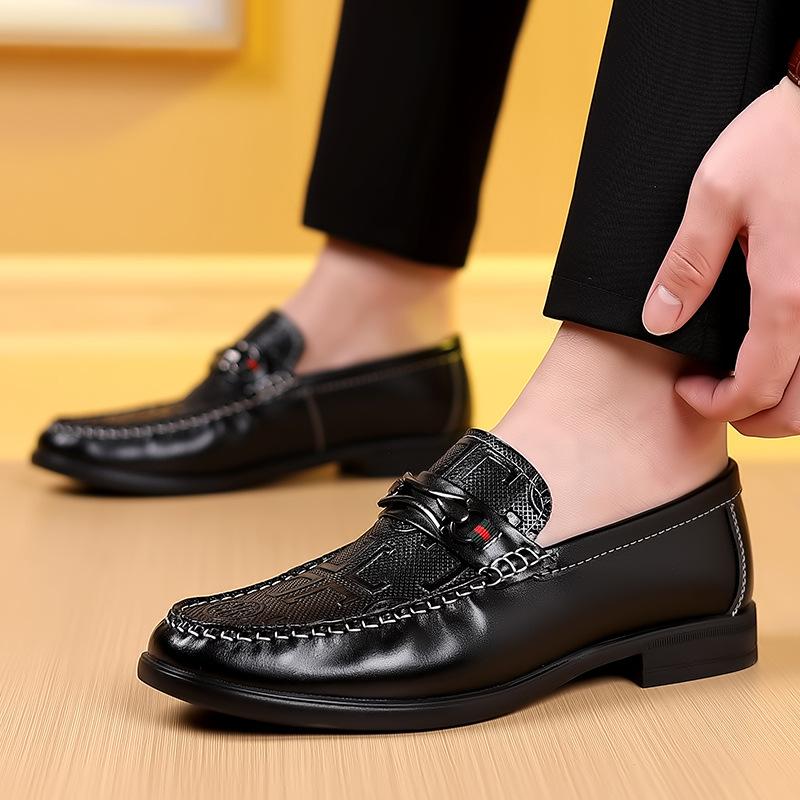Herren Business Lederschuhe Weiches Leder Casual Weiche Sohle Weiche Oberfläche Sommer Atmungsaktiv Slipper Loafer Herren Trendig