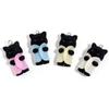 Kawaii 3D Flocking Cat Charm Cute Cartoon Cat Ornament Earring Keychain Pendant Accessories Diy Crafts Jewelry Make