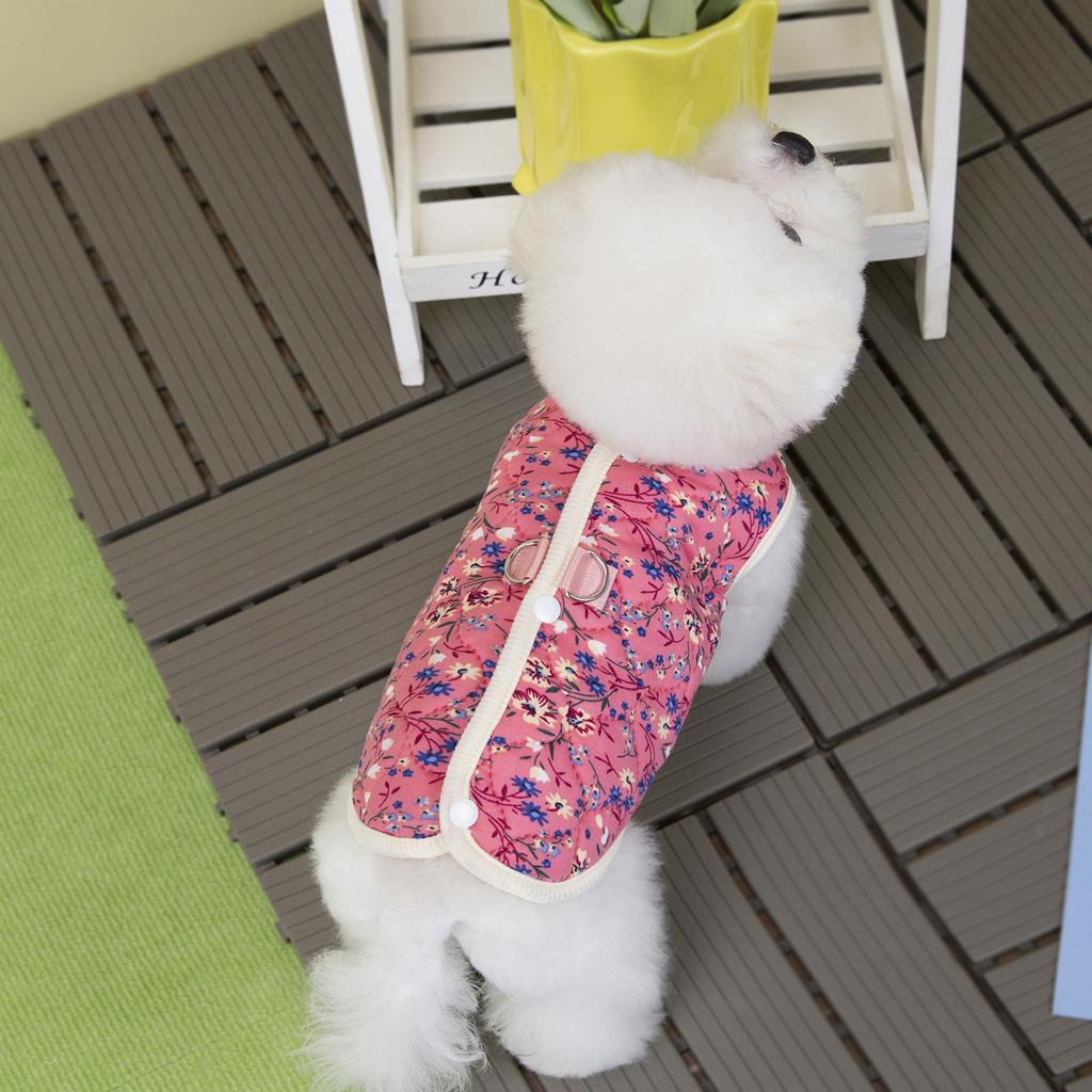 Puppy Floral Vest Pet Clothing Dog Fleece Coat for Dogs Jackets for Small Dogs Winter Jacket for Pet Luxury Clothes XGMY05