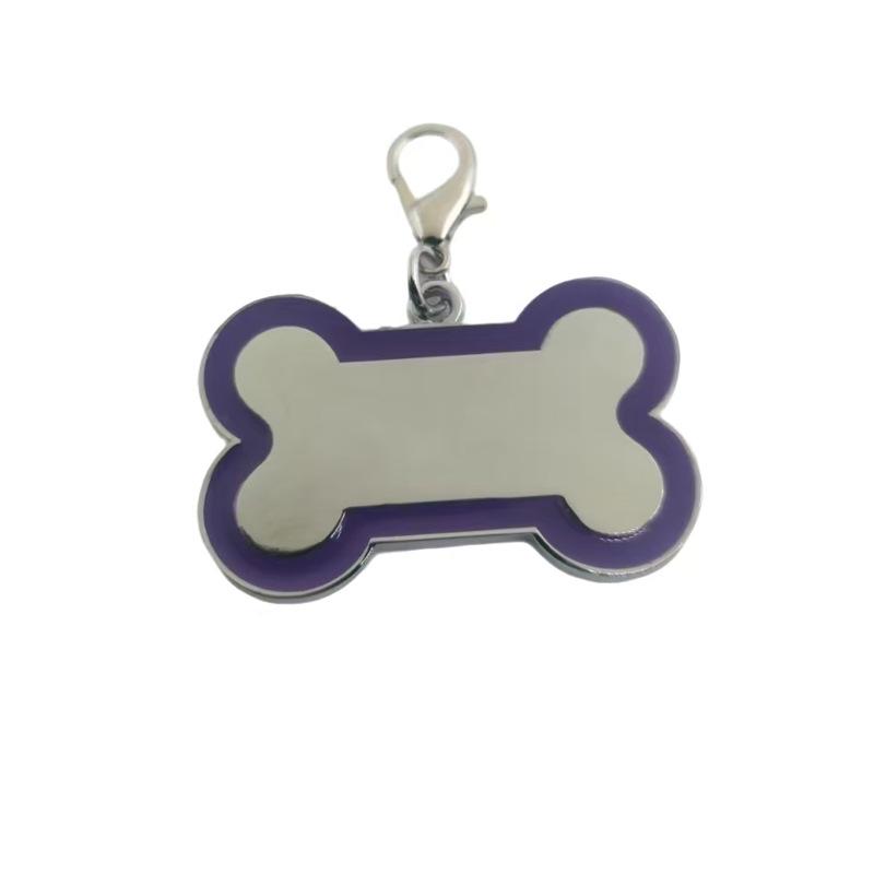 Zinc Alloy Dog Bone ID Tag - Laser Engraved, Anti-lost Military Pendant for Pet Collars