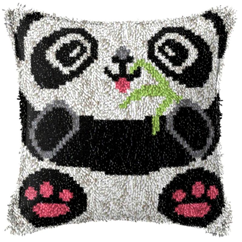 

Cartoon Series Latch Hook Rug Kits Pillows Smyrna Package Carpet Embroidery Latch Hook Kit DIY Cross Stitch Pillow Knooppakket