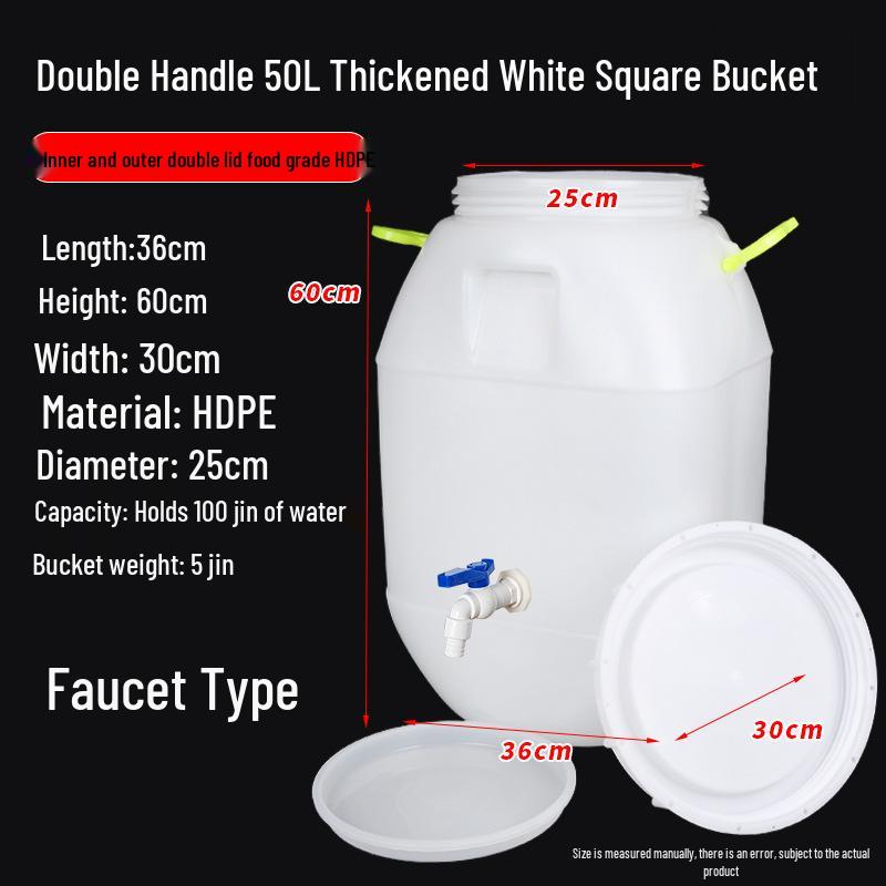 Extrem großer Gärbehälter aus lebensmittelechtem Kunststoff mit Deckel für Enzymbrauerei & Tierfutteraufbewahrung