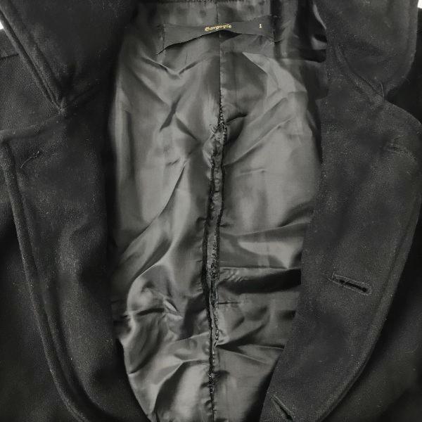 Gargoyle Trade Wind Stand Collar Short Wool Coat 1 S Men Black Pockets(USED)