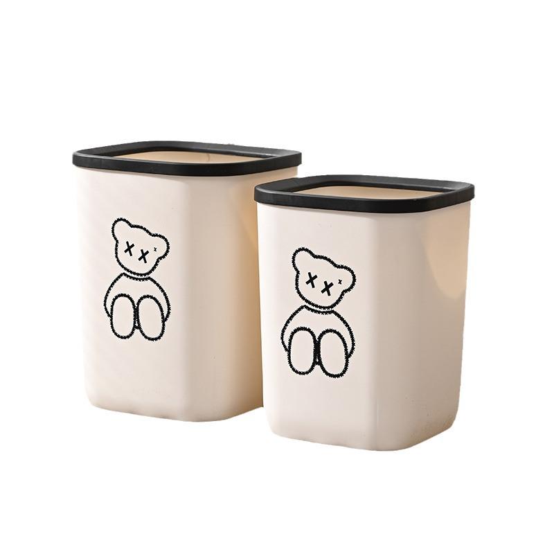 Large Capacity Thickened Trash Can with Pressure Ring for Bathroom, Toilet, Living Room, and Kitchen