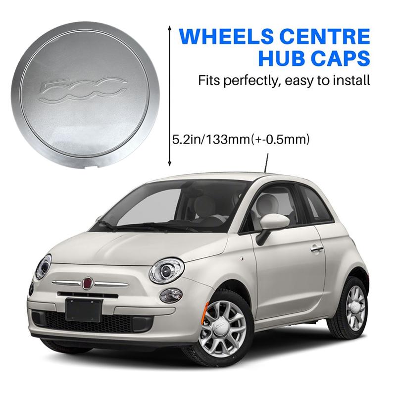 M63K-133Mm Radkappe für Fiat 500 Räder Mittelkappen 68078419AC 68078421AC Staubschutz