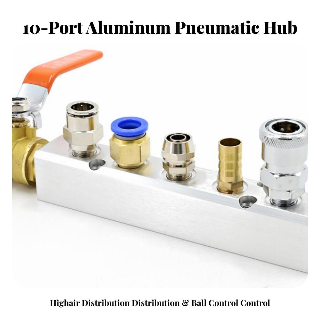 Pneumatic Manifold with Ball Valve Industrial-Grade for Technicians, Mechanics