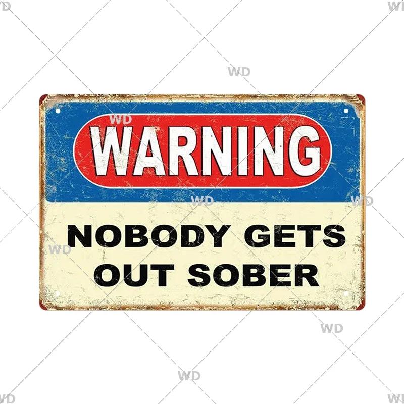 Funny Old  Wise Young  Stupid Metal Tin Sign  Retro Humor Wall Decor for Home  Bar