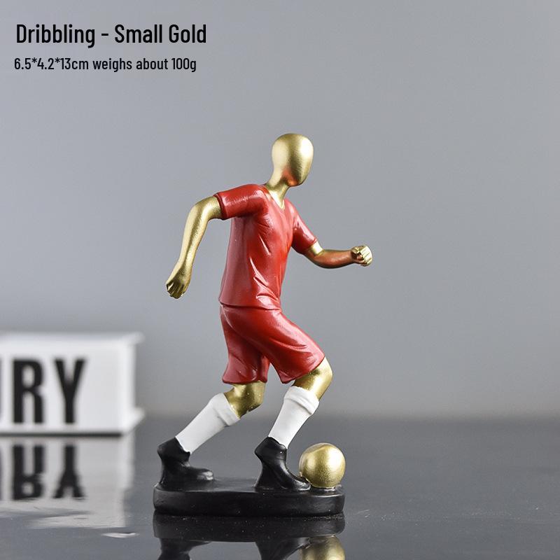 Elegant Mini Football Player Figurine for Home Decor