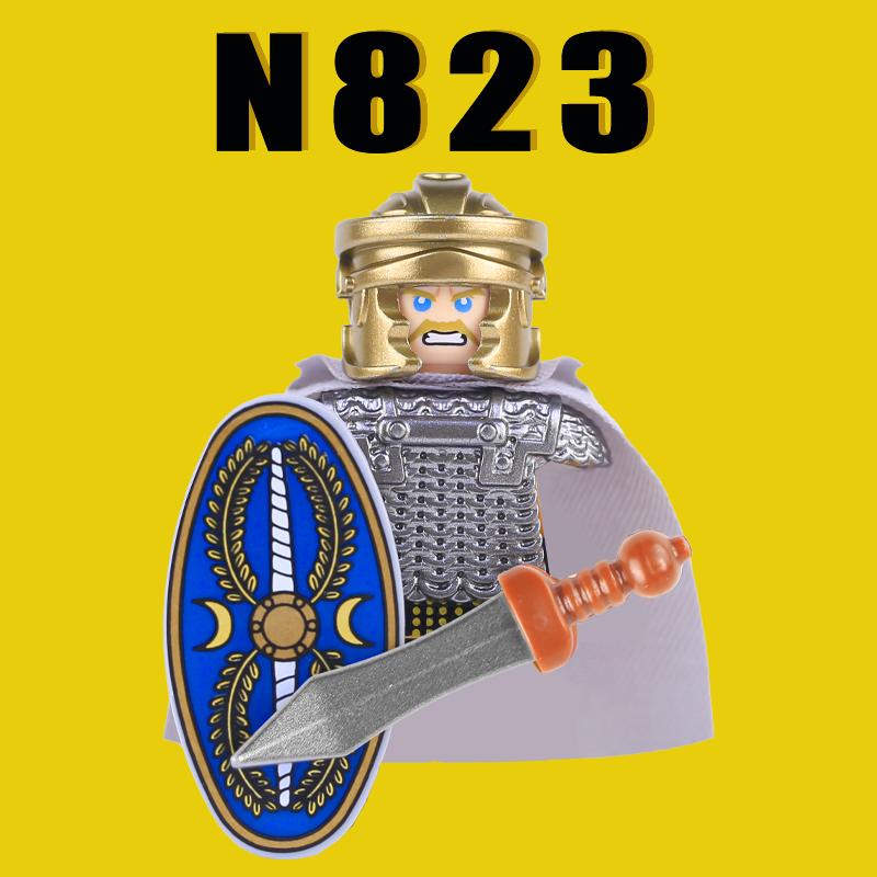 Medieval Military Rome Knights Building Blocks Castle Army Warrior Soldier Figures Crossbowman Shield Sword Legion Bricks Toys