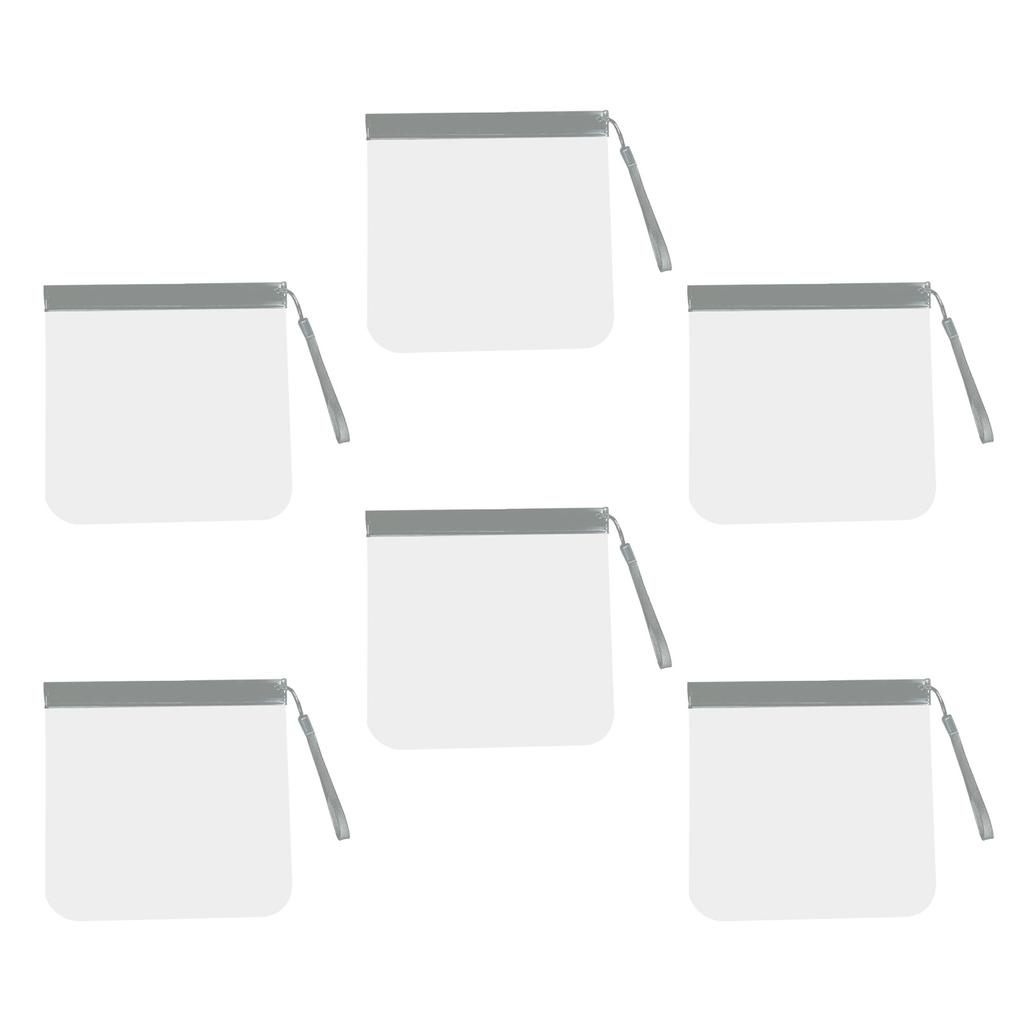 Pack of 6 EVA Waterproof Storage Bags EVA Clear Bags for Travel Accessories Waterproof and Space Saving Organizers