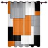 Tende per finestre di arte astratta patchwork nero arancione per soggiorno cucina tende mantovane tende alla moda per camera da letto