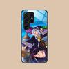 Wandering Witch Elaina Glass Mobile Phone Case for Samsung Galaxy A56 55 54 53 52 51 36 35 34 23 16 15 5G Colorful Cover