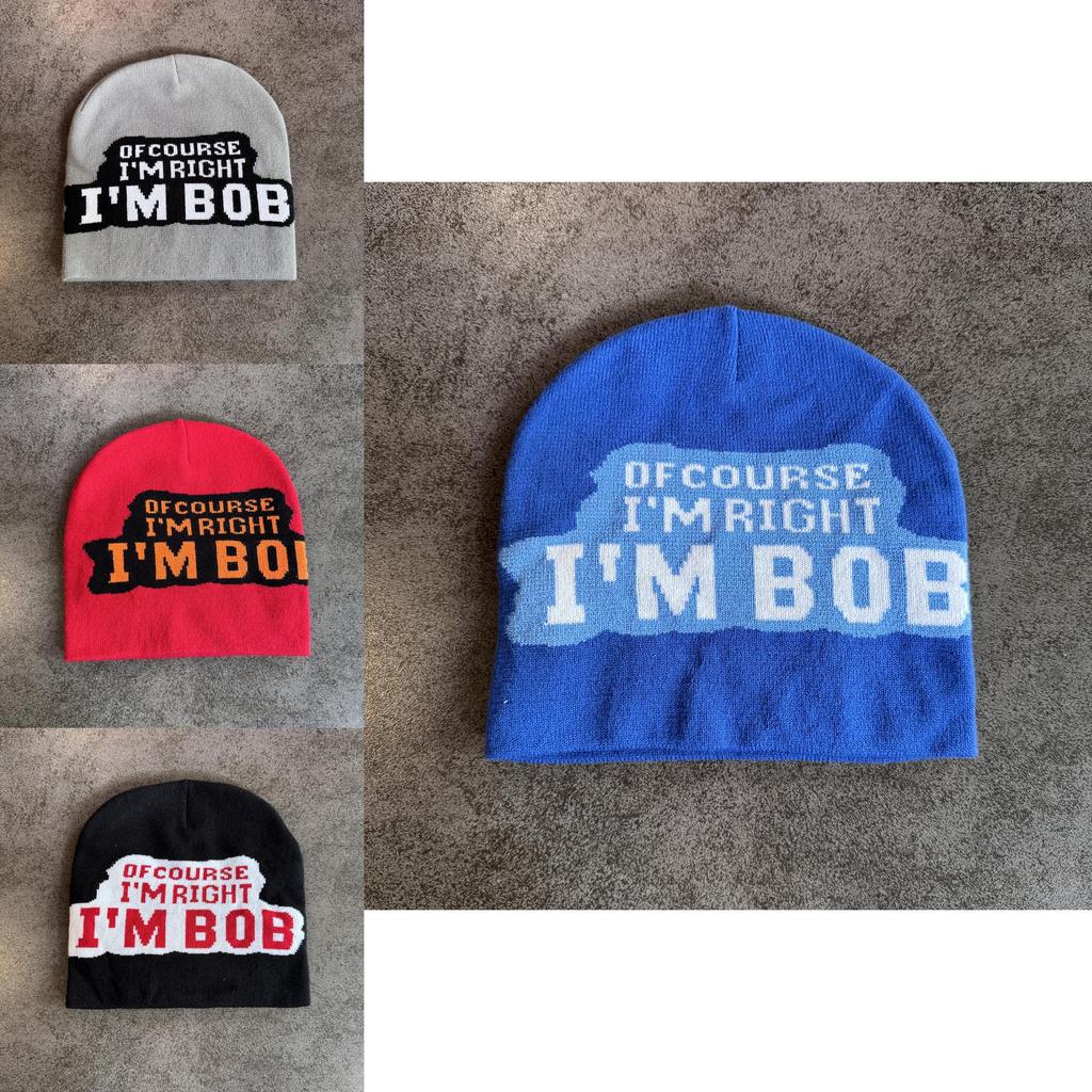 Streetwear Style Alphabet For Teens Warm Knitted Wool Hat For Cold Weather