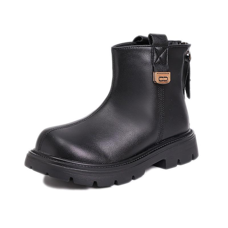 Kids Girls Fashion Soft Leather Ankle Martin Boots Casual Short Boots