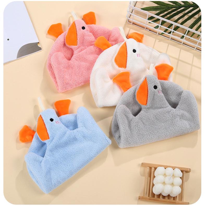 

Children s Cartoon Coral Fleece Hand Towel - Thick, Absorbent, Hanging Design for Kitchen/Bathroom 36*22cm розовый