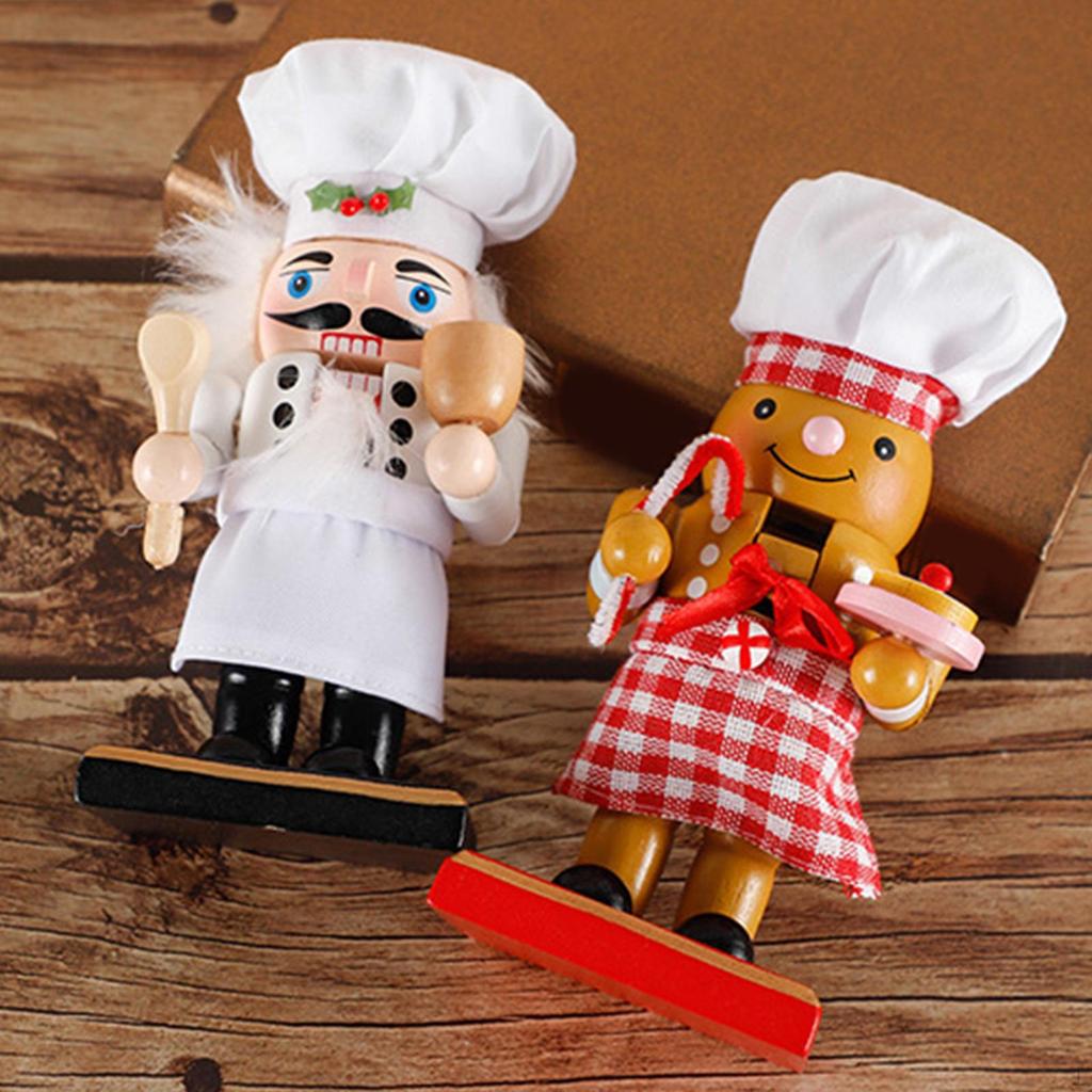 2x Vánoční louskáček Ornamenty Vánoční loutkový dárek Tradiční dřevěný