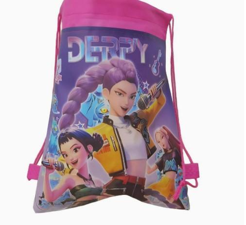 KPOP Witch Hunt Non woven Bundle Pocket Drawstring Children's Lightweight Carrying Backpack Storage Bag