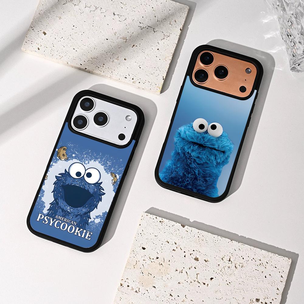 Funny C-Cookie-M-Monster Phone Case For IPhone 17 Air 16 15 14 Plus 13 12 11 Pro Max Dual Tone Hard PC Fashion Protective Cover