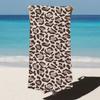 1pc Stylish Leopard Print Bath Towel, Made of Polyester, Machine Washable, Suitable for Travel, Pool, and Beach Use.