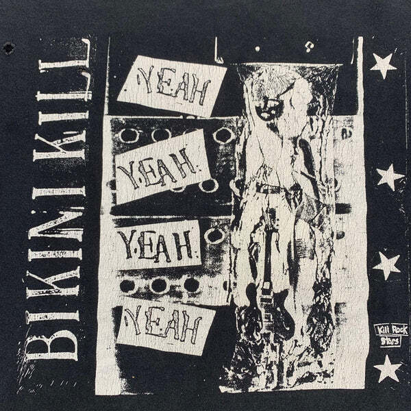 Vintage Bikini Kill Yeah Yeah Yeah Yeah Short Sleeve Black All Size Shirt  KC10 Unisex T-Shirt S
