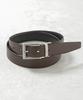 [Nano Universe] Split Leather Reversible Belt for Men, Size F 360, Pattern 1, 668-5150203