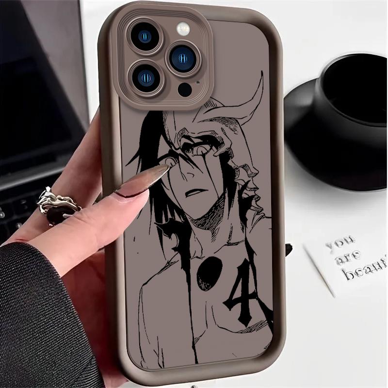 Anime Bleach Case for iPhone 16 15 14 13 12 11 Pro Max XS X XR 8 7 6S 6 Plus SE 2020 Liquid Soft Silicone Shockproof Cover Funda
