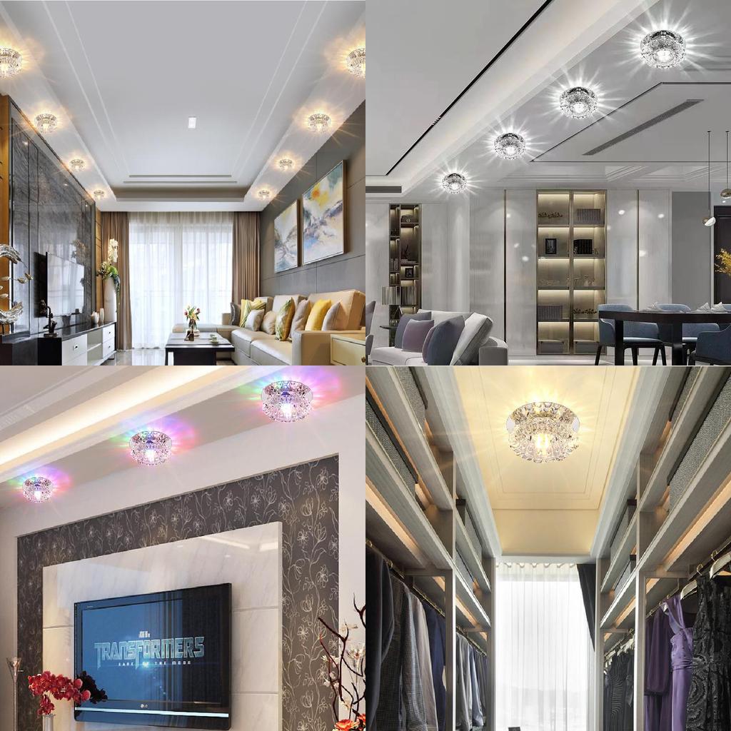 Stunning Crystal Led Recessed Downlight For Living Room Modern Ceiling Light Fixture