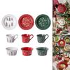 1PC Christmas Dinnerware Round Ceramic for Dining Room Indoor Dinner Party