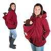 Felpa con cappuccio calda da donna per autunno e inverno, multifunzionale per la maternità, con tasca grande