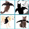 Halloween Bat Wings Pet Costume with Bell Chest Back Strap for Dog Cat Cosplay Clothes Party Holiday Dress Up Decoration Use