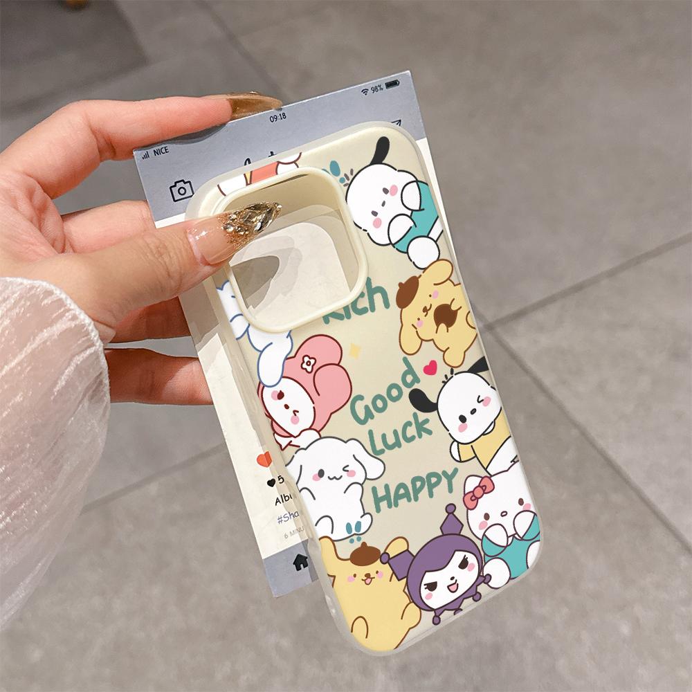 Sanrio Family Hello Kitty Kuromi Case For Xiaomi Redmi Note 15 Pro 5G 15 15C Note 14 13 12 11 10 Pro Plus 13C 5G 2 IN 1 Cover